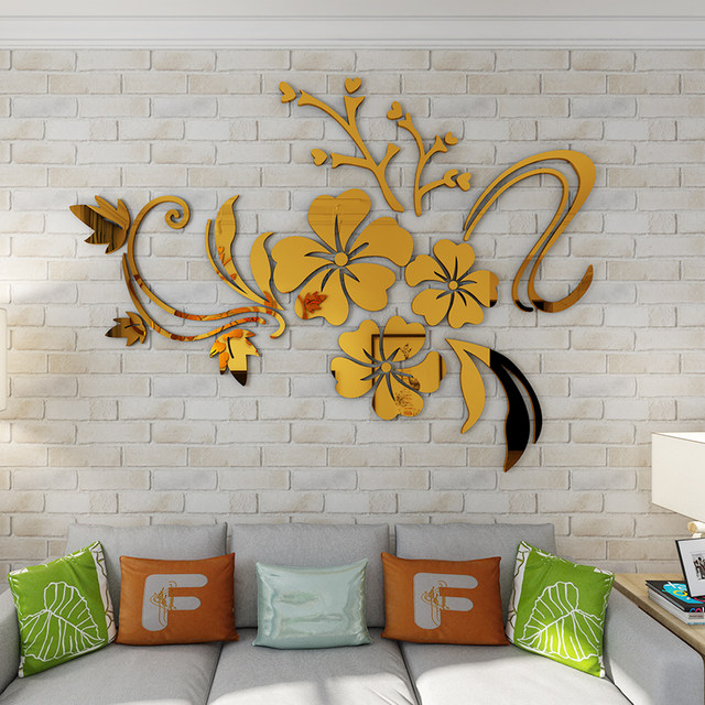 Living room bedroom sofa background wall acrylic mirror