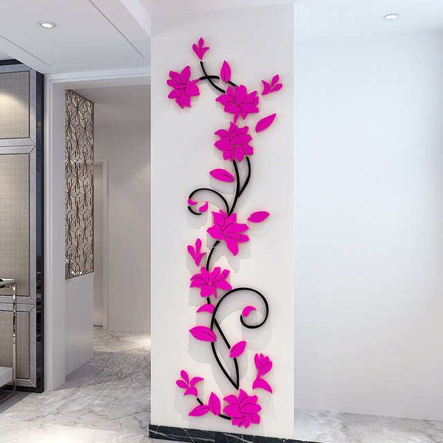 Acrylic 3D wall stickers for living room and bedroom