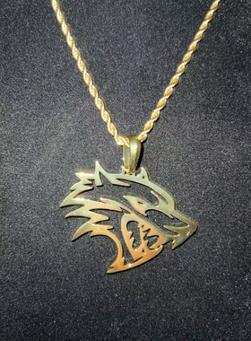 Kkluv项链那奇沃夫定制狼头吊坠嘻哈饰品