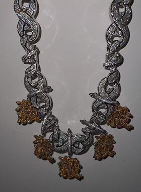 BLITZ BOY偷米男孩Rolling loud佩戴五杀项链满钻支持饰品古巴链