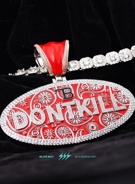 BLITZ BOY偷米同款吊坠腰果花吊坠潮男满钻可搭配20mm古巴链项链