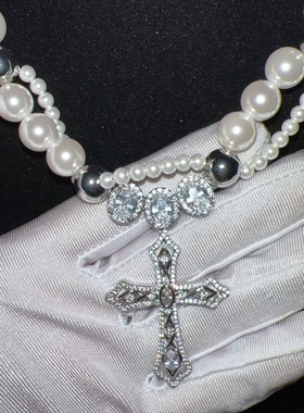 GLACIERBOY BAROQUE CROSS PEARL 同款特蕾莎项链 巴洛克系列