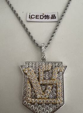 宝石老舅同款五哈满钻同款嘻哈饰品百搭时尚潮流吊坠