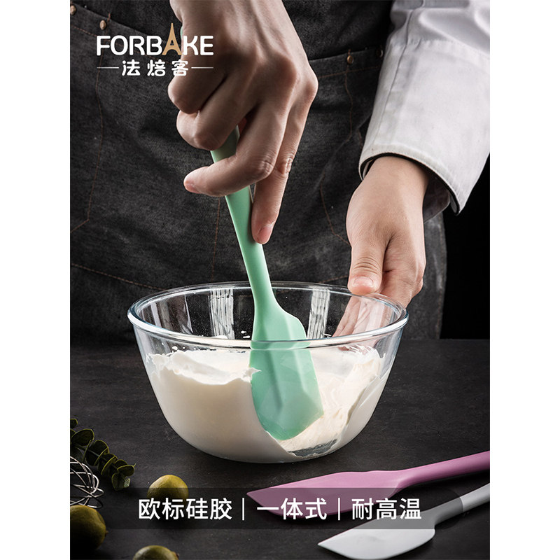 法焙客硅胶刮刀一体式家用耐高温面糊翻拌蛋糕奶油抹刀铲刀搅拌_虎窝淘
