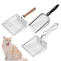 Metal Cat Sand Shovel Pet Supplies Durable No Rusty Kitty Shoveling Shovel Bentonite Cat Sand Shovel Cleaning Tool