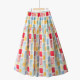 Vacation style printed design slim skirt