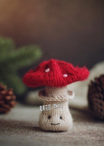 Mushrooms Text-only illustration tutorial on knitting honey fruit garden stick and needle dolls
