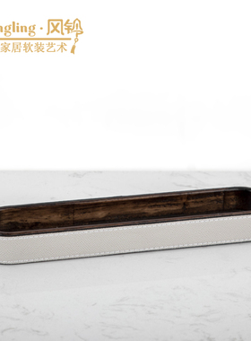 办公桌名片夹书房皮革写字板笔筒收纳盒文具鼠标垫装饰摆件