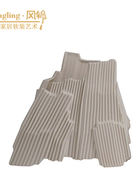 现代瓦楞纸磨砂组合花瓶陶瓷桌面
