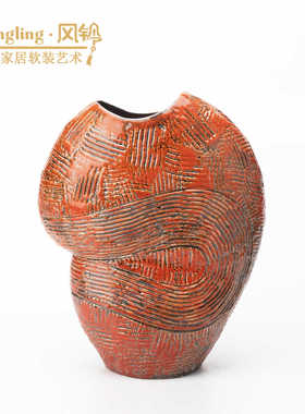 简约现代艺术几何图形花器抽象客厅玄关酒店民宿样板间摆件