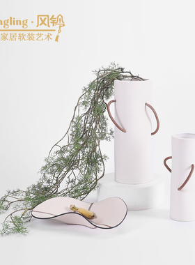 现代简约皮革金属实木首饰盒样板间售楼处纸巾盒收纳盘摆件