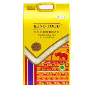 福临门KING FOOD皇玛丽泰国茉莉香米5kg原装进口香米大米长粒中粮