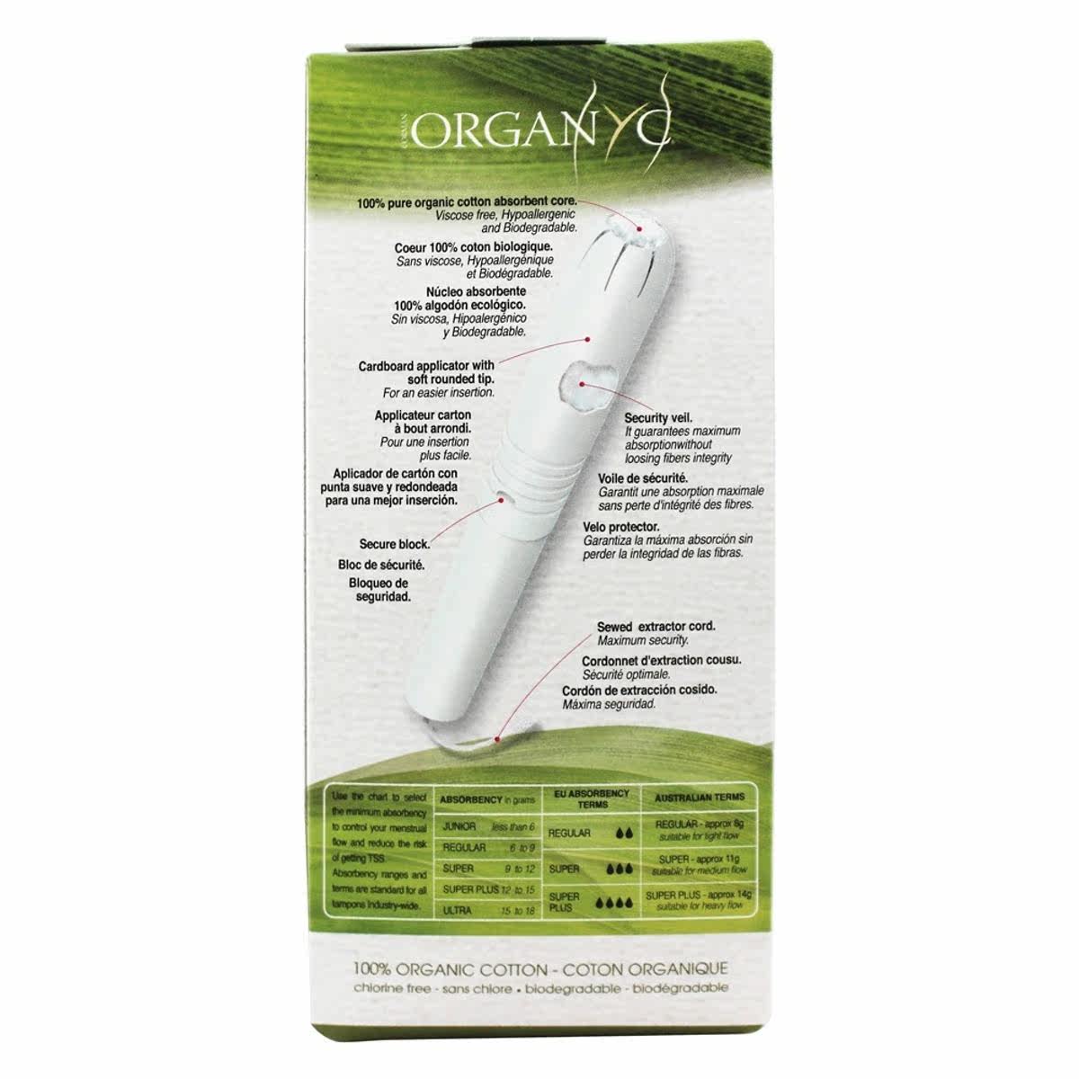 organyc-有机棉月经卫生棉条级-14 LuckyVitamin海外其他膳食营养补充剂