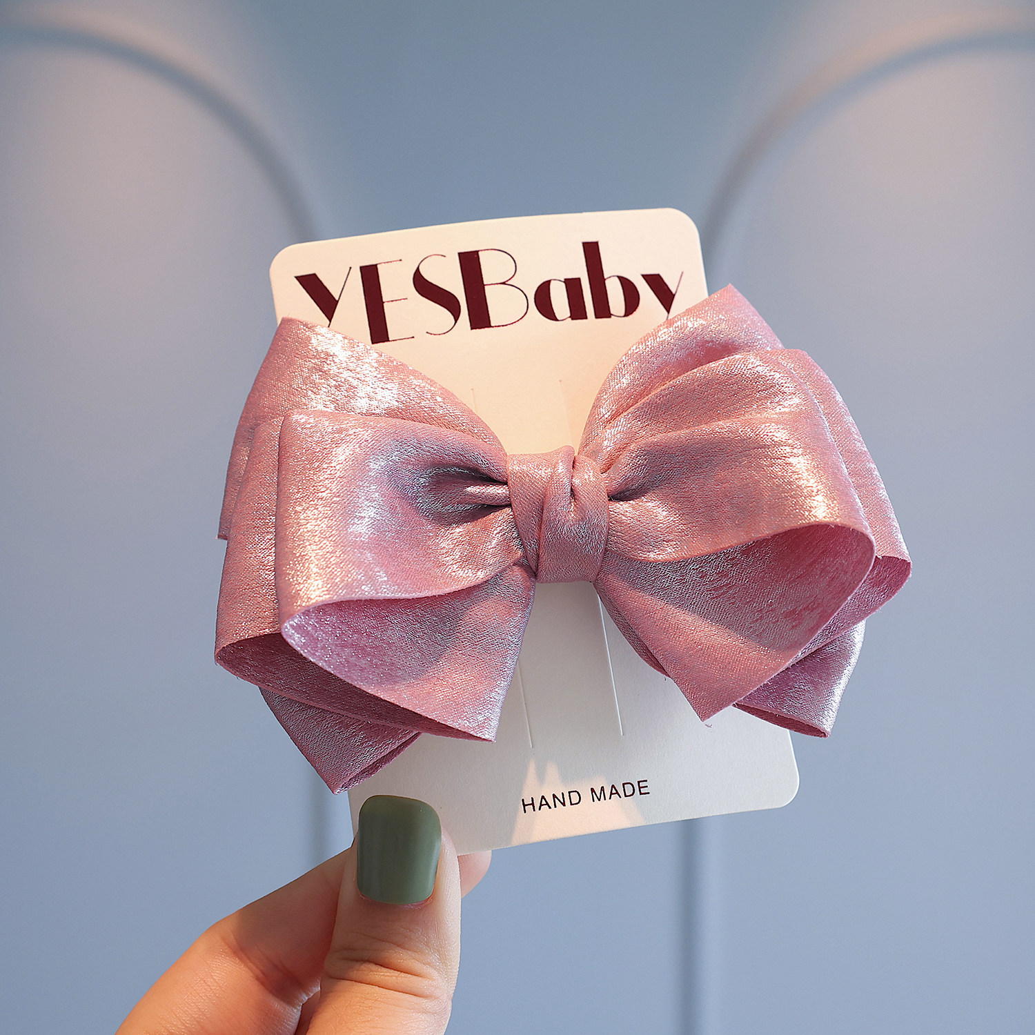 纯色高级感亮丝蝴蝶结发夹女孩精致公主顶夹头饰儿童百搭马尾发卡,淘宝优惠券,粉丝福利购,淘宝优惠卷