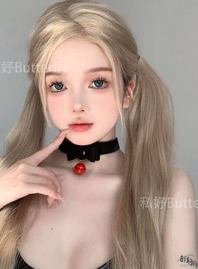 私妤：项圈choker可牵引绳锁骨脖环女蝴蝶结sm可爱定制刻字链子