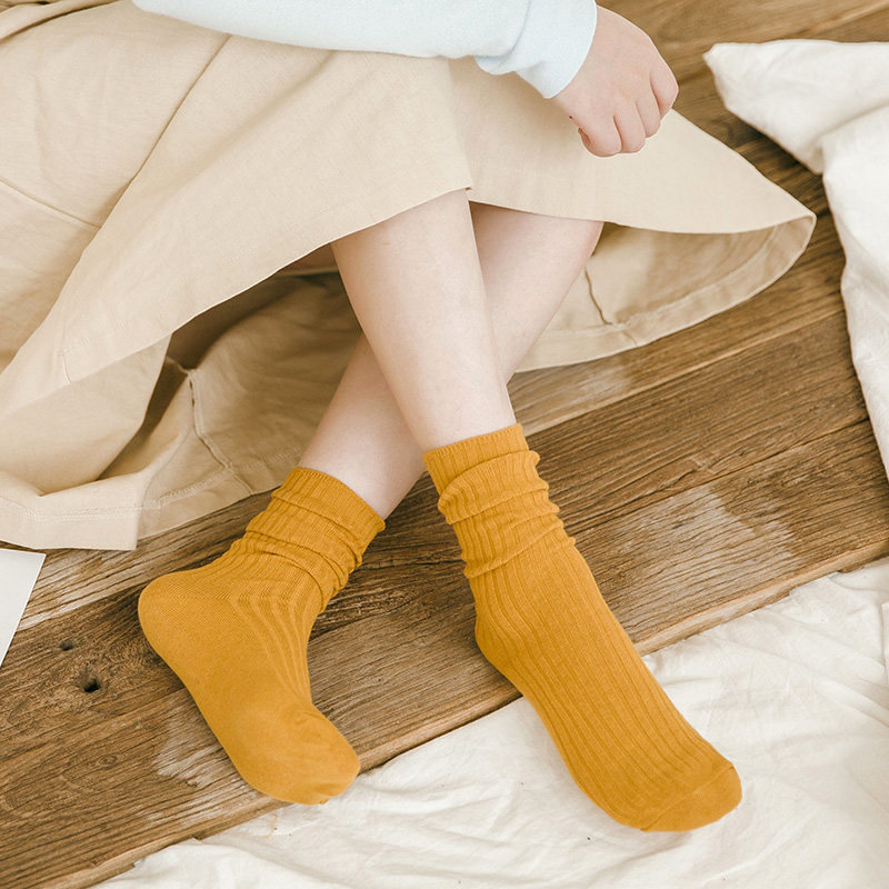 堆堆袜女中筒袜韩版棉袜秋冬季女式长筒袜日系棉袜学院风女袜子,淘宝优惠券,粉丝福利购,淘宝优惠卷