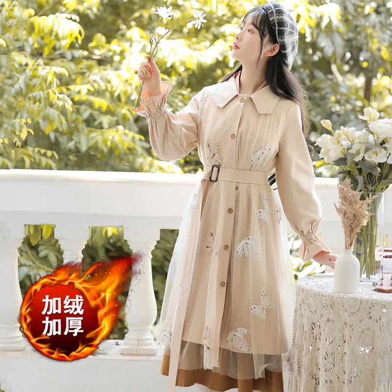 孕妇秋冬外出加绒潮妈上班连衣裙 幽悦连衣裙