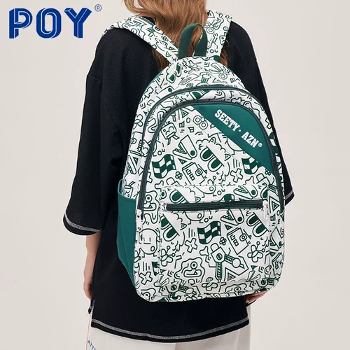 Сумка через плечо, зеленый школьный рюкзак, подходит для студента, для средней школы, в американском стиле