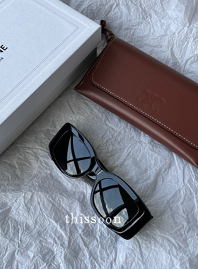 Celine墨镜太阳镜银色凯旋门logo