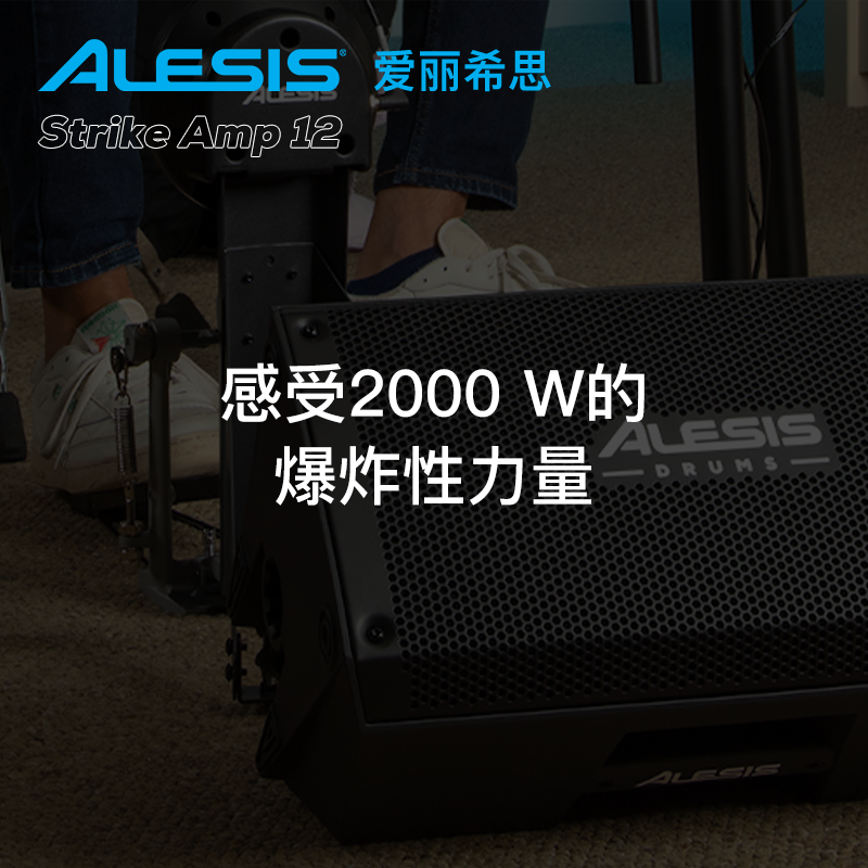 爱丽希思 ALESIS Strike AMP12 2000瓦超低音音箱12寸低音炮 - 图1