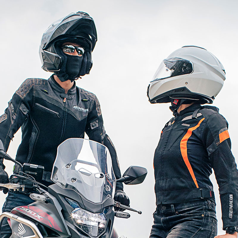GSB摩托车头盔男女双镜片揭面盔四季通用全盔夏季大码机车摩旅 - 图0