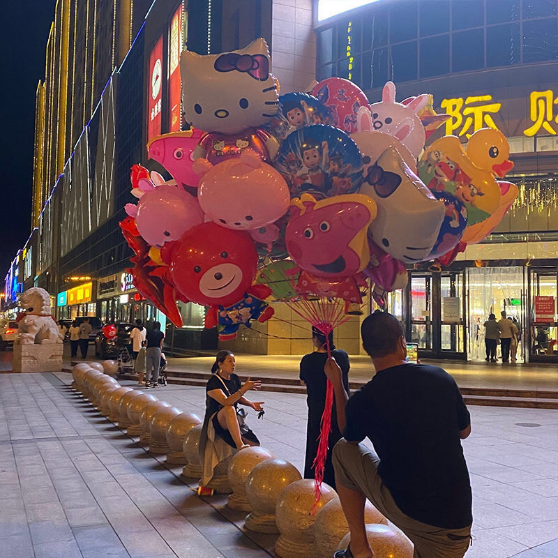 卡通飘空造型气球升空气球儿童手拿气球太空汽球公园街边摆摊氦气-图1