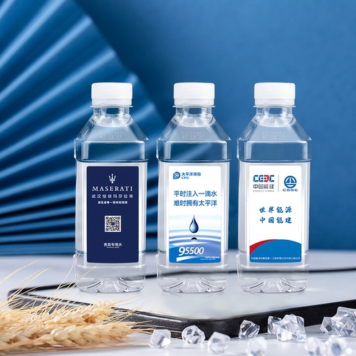 清江尚品矿泉水企业活动婚礼门店定制logo小瓶装整箱订制标签包邮 - 图1