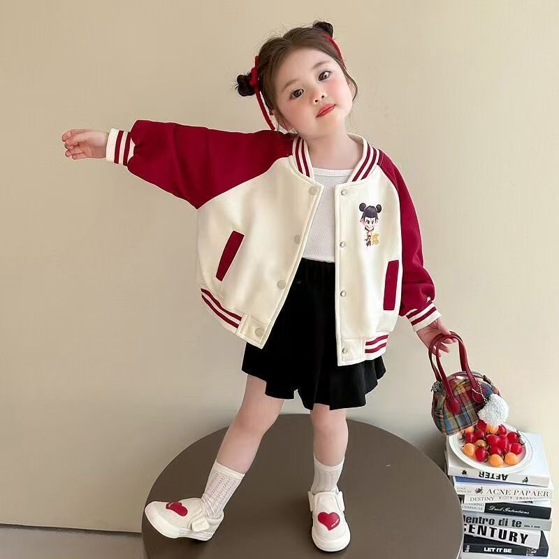 女童哪吒外套春季2025新款宝宝洋气秋装春秋季儿童棒球服女孩上衣,淘宝优惠券,粉丝福利购,淘宝优惠卷