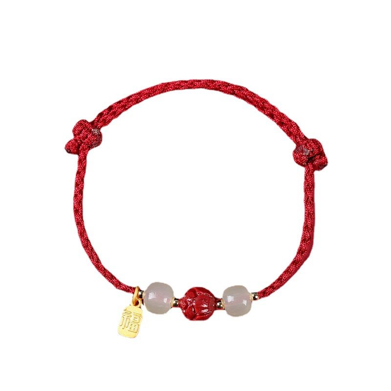 考试上岸手链女本命红绳朱砂和田玉福牌编织手绳高考编织手链,淘宝优惠券,粉丝福利购,淘宝优惠卷