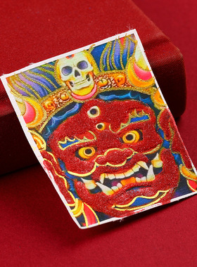 西藏手工宝石彩金唐卡画