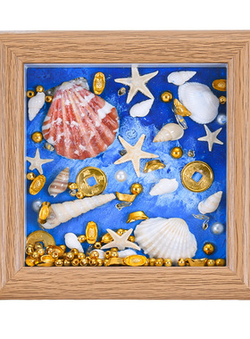 肌䤚画贝壳相框DIY摆件材