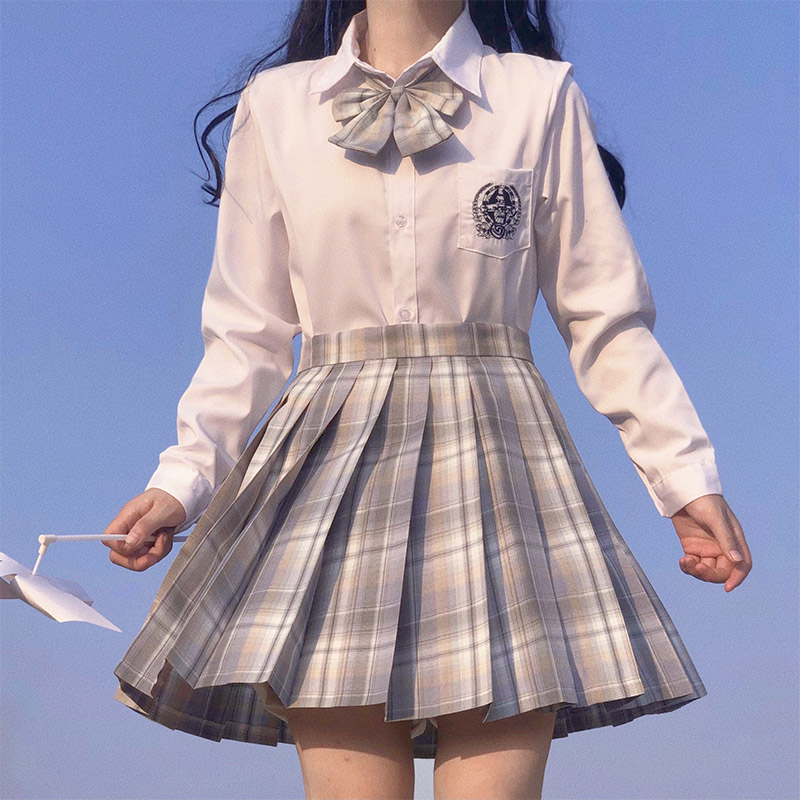 jk制服格裙原创正版春夏日系学院风校供感全套百褶半身裙子套装女