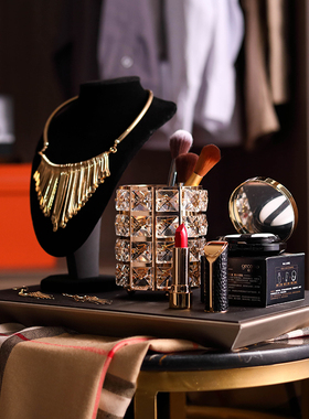 【八度空间】全屋定制衣柜饰品样板房衣帽间首饰收纳盒软装摆件