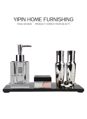 浴室柜毛巾香薰托盘乳液组合摆件