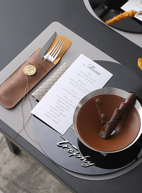 【八度空间】简约现代轻奢样板房间售楼部餐具饰品摆件餐桌摆台