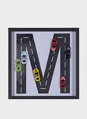 八度空间儿童房汽车主题创意软装摆件样板间男孩房书桌模型装饰品