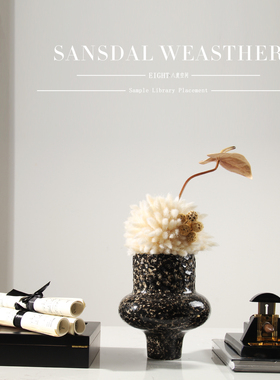 【八度空间】侘寂风雪茄主题软装搭配样板间餐客厅餐桌茶几摆件