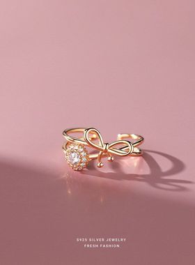 气质欧美可蝴蝶结奢感调节风食指