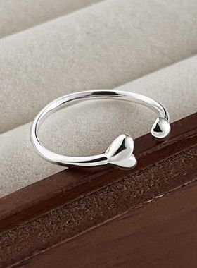 女简约气质纯银J0505开口圆珠桃