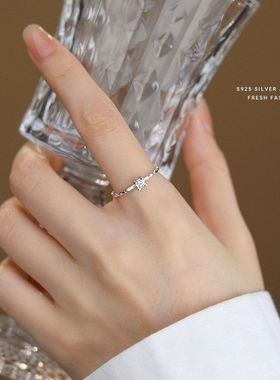 简约时尚戒指指环百搭食指戒开口