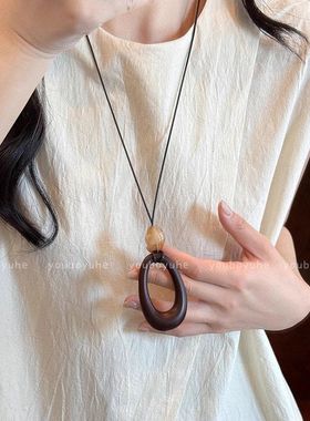 吊坠颈链饰品禅意链锁骨百搭设计