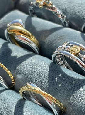 指主推未晚925拼色近期撞色纯银