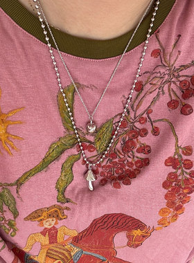 PAUSA ANN 立体花纹蘑菇小众设计春夏百搭时髦项链 2款