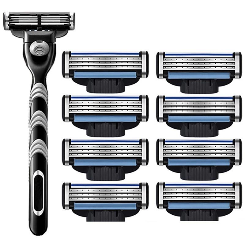 通用进口三层刀片吉利剃须刀手动刮胡刀剃须刀男士 锋3刀片刀头 - 图3