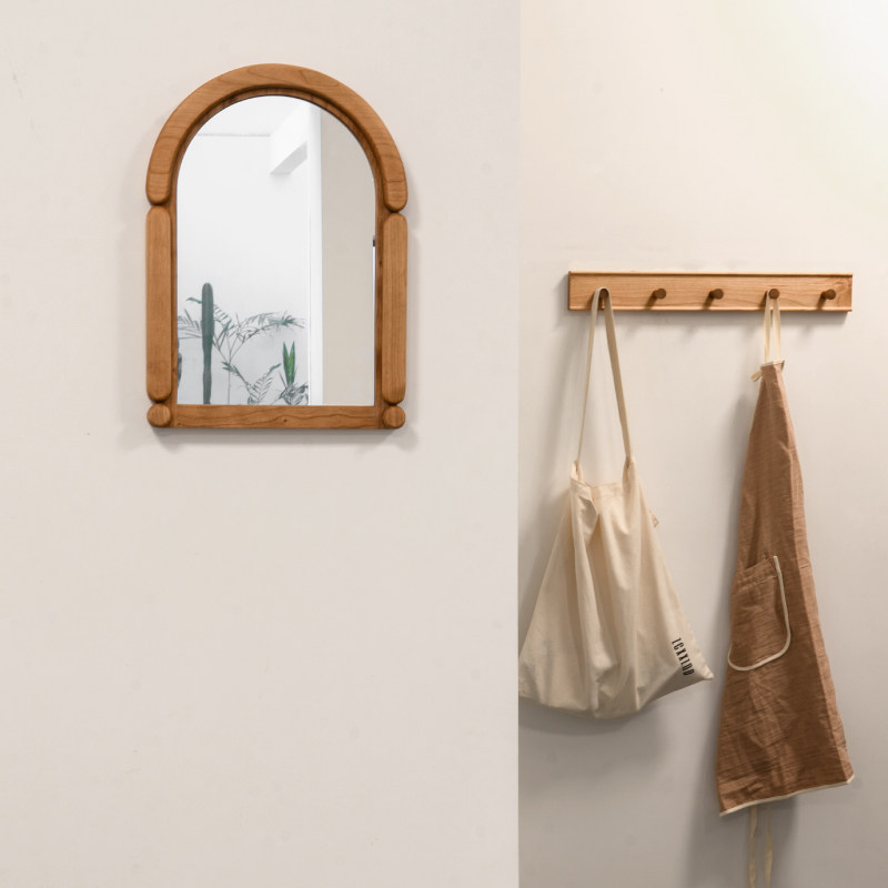 山隐挂墙化妆镜装饰设计师软装搭配高级质感实木玄关入户,淘宝优惠券,粉丝福利购,淘宝优惠卷