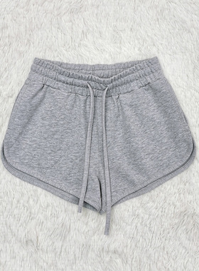高端纯棉运动短裤夏韩版热裤有兜跑步裤健身瑜伽女women's shorts