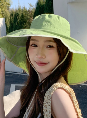 2026春夏日女生大檐防晒帽