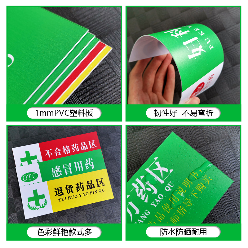 药房药品分区牌儿童妇科肠胃用药分类牌跌打损伤心脑血管清热解毒外用药标签医院药店柜台处方非处方药标识牌 - 图1
