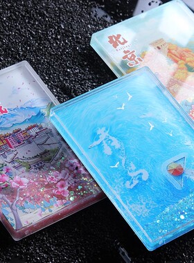 旅游城市景点流沙创意冰箱贴磁贴