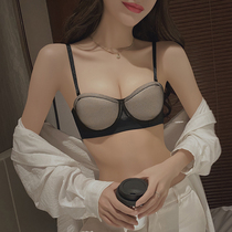 Fan-style ultra-thin Seamless Underwear Female large breasted for small collection of topless Drooping Conspicuic Slim Bra Summer Thin
